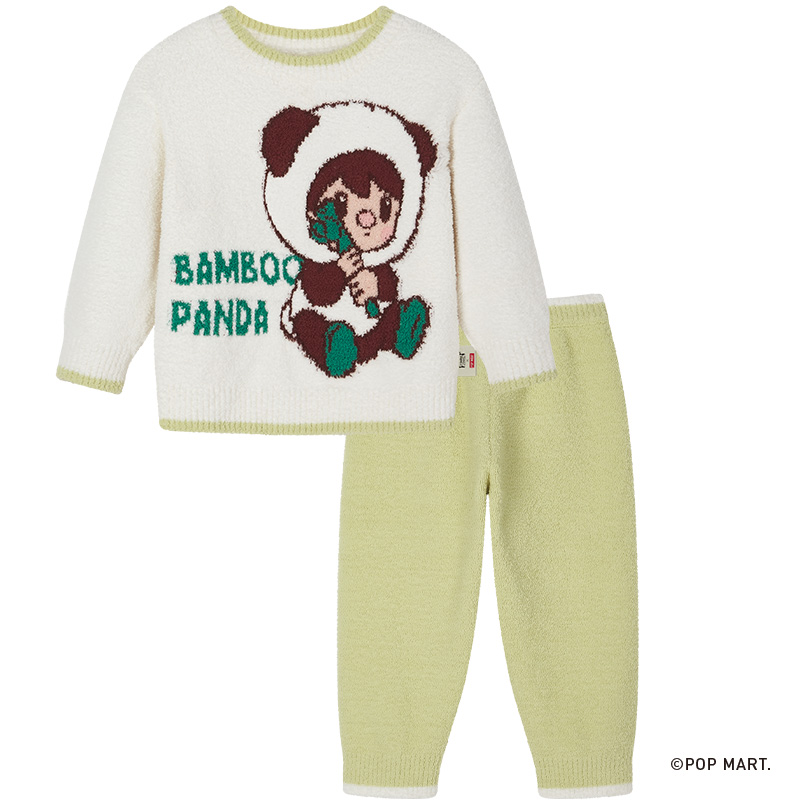 i-baby×Outlast泡泡玛特联名抗静电暖绒绒圆领家居服套装