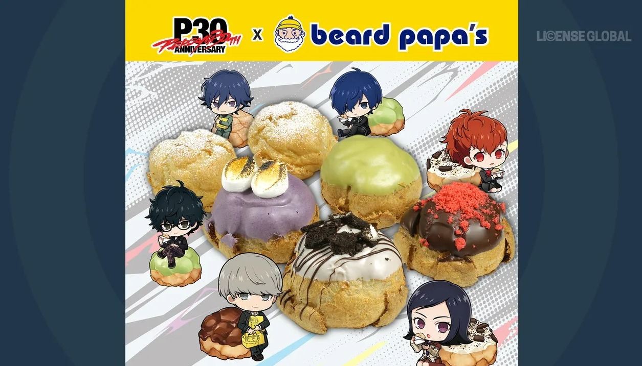 Beard Papa's Launches Persona 30th Anniversary Cream Puffs, Merchandise