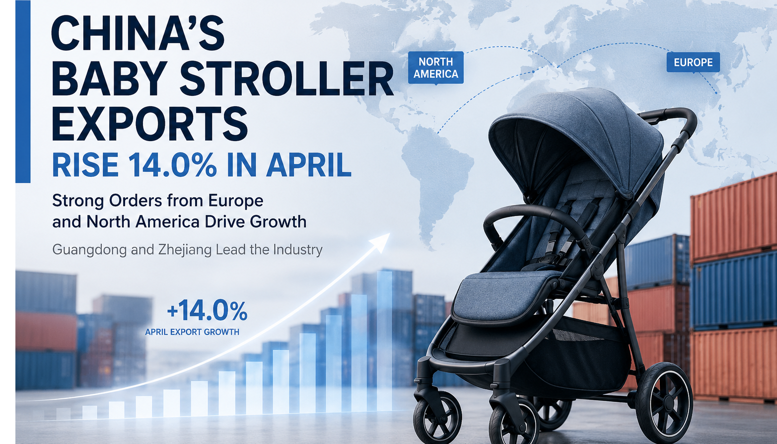 China's Baby Stroller Exports Grow 14.0% in April, Driven by Strong Orders from Europe and North America