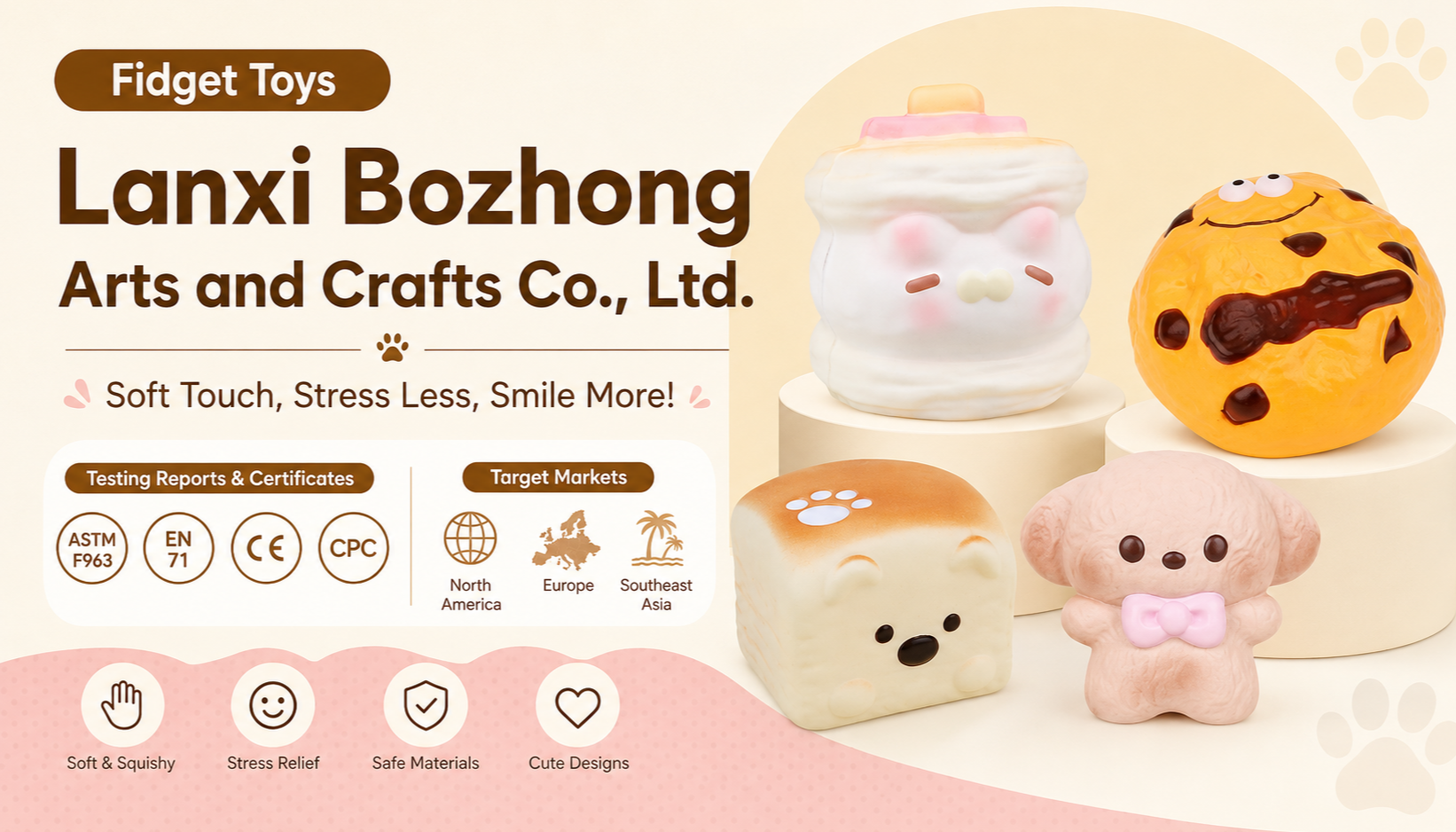 CSI-Certified Lanxi Bozhong Unveils Trendy PU Squishy & Stress-Relief Novelties for Global Buyers