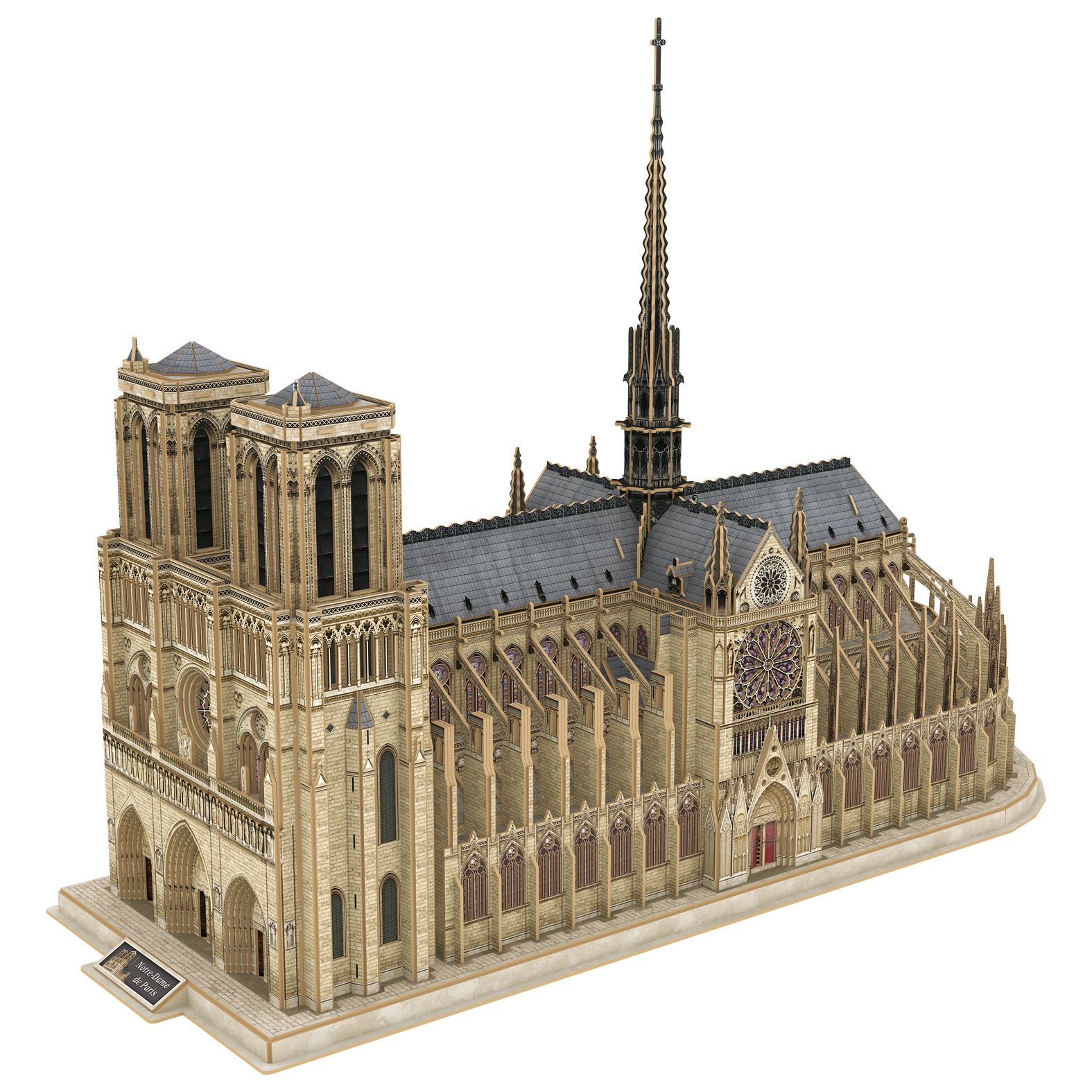 乐立方3D立体拼图 成年大型拼装古建筑模型 巴黎圣母院（匠心版）巴黎圣母院教堂 礼物玩具