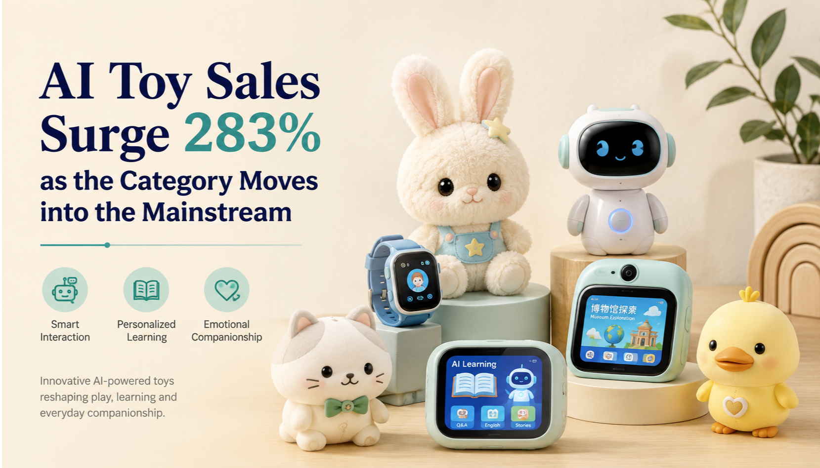 AI Toy Sales Volume Surges 283% as the Category Moves into the Mainstream