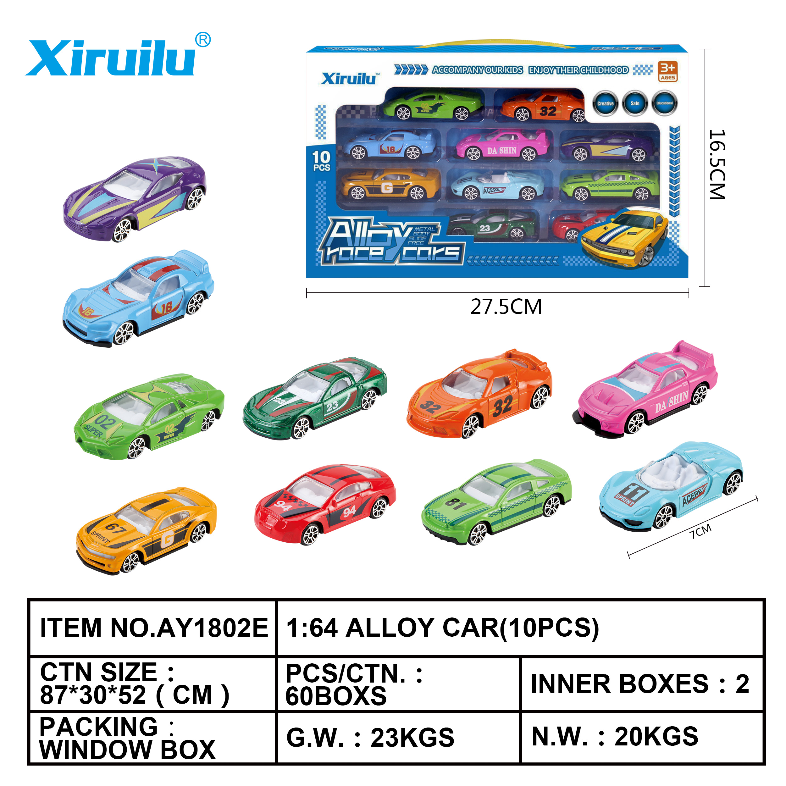 1:64 ALLOY CAR(10PCS)