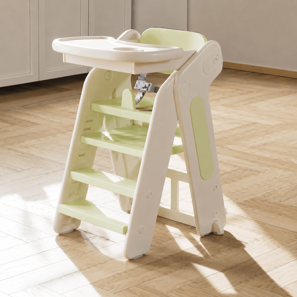 2 in 1 Foldable Step Stool Chair+baby Dining Chair With Tray( Tray CPC )