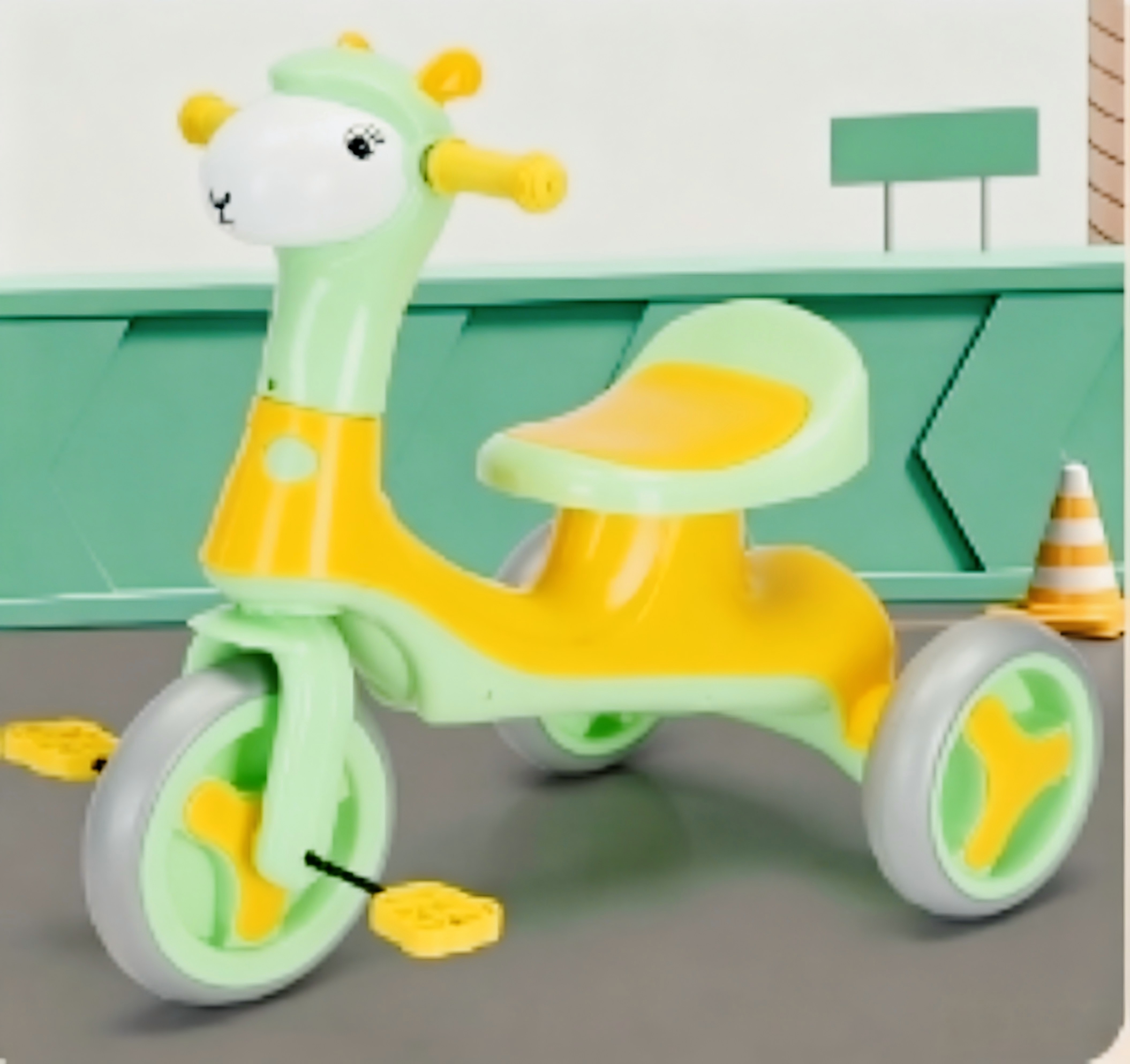 Cartoon children's tricycle