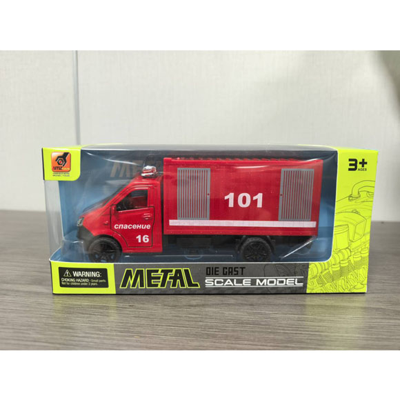 Diecast Model Pull-Back Three-door Box Police Car