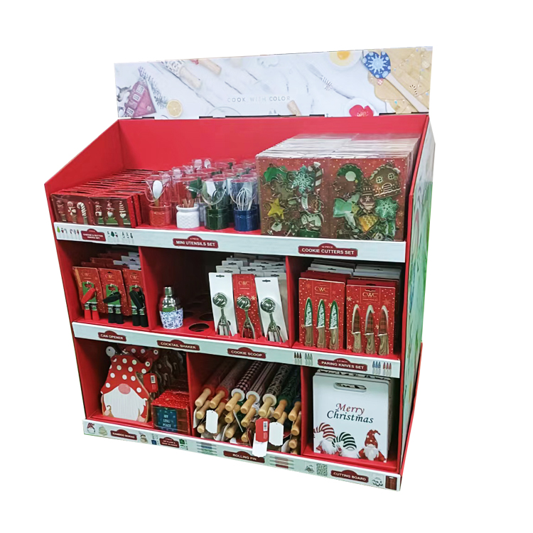 Modern Eco-Friendly Foldable Cardboard Pallet Display Stand Cardboard Sides for Toy & Gift Point of Sale Promotion