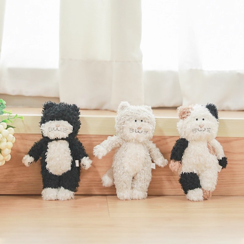 Japanese LIVHEART Tea Rice Cat Doll Plush Doll Keychain Japanese Healing Small Pendant Couple Gift Female