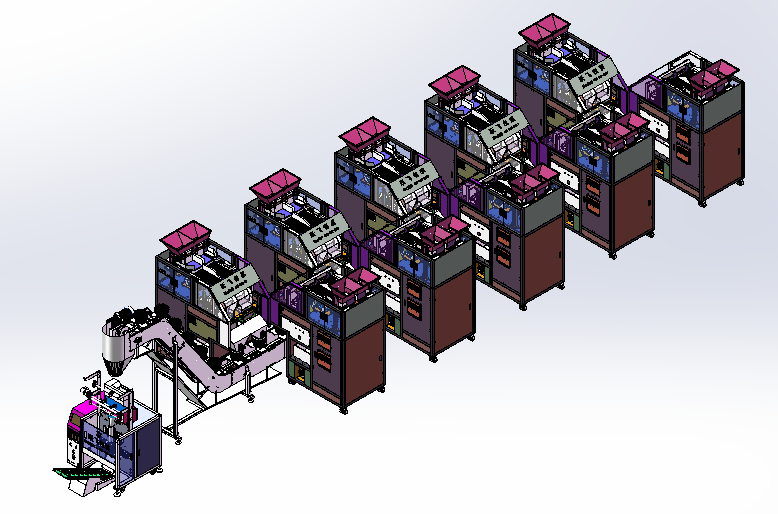 Multi-station Visual Chain Bucket Mixed Packaging