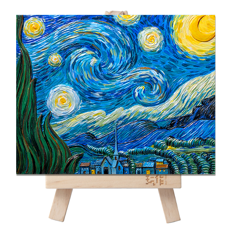 树脂手绘立体浮雕画-星空