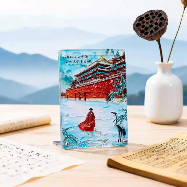 红衣踏雪