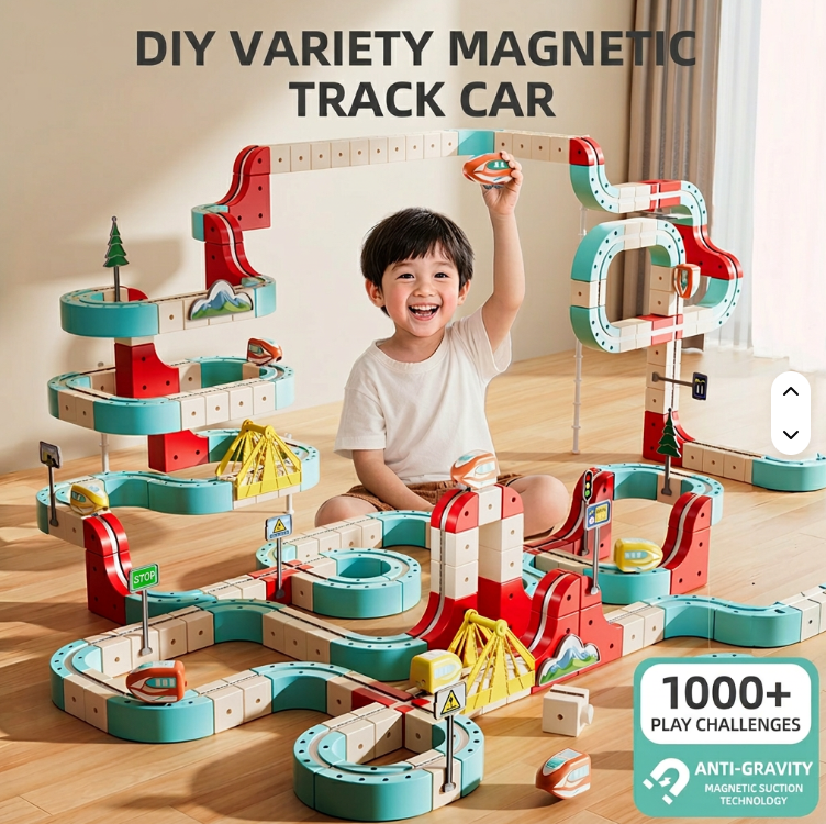 Novel Anti-Gravity Magnetic Building Block Tramway Set 180pcs for Sea Salt Party