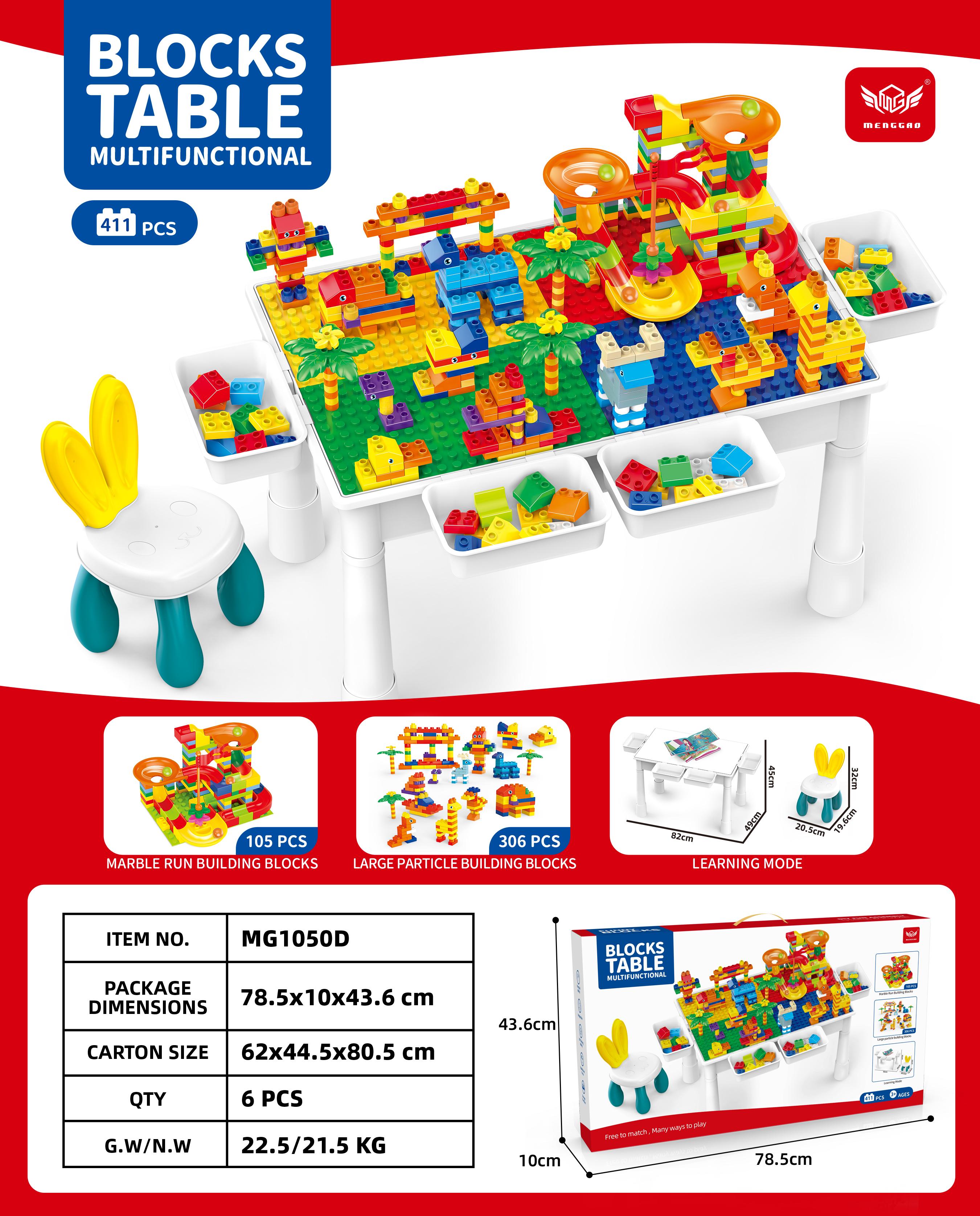 Building block table toy