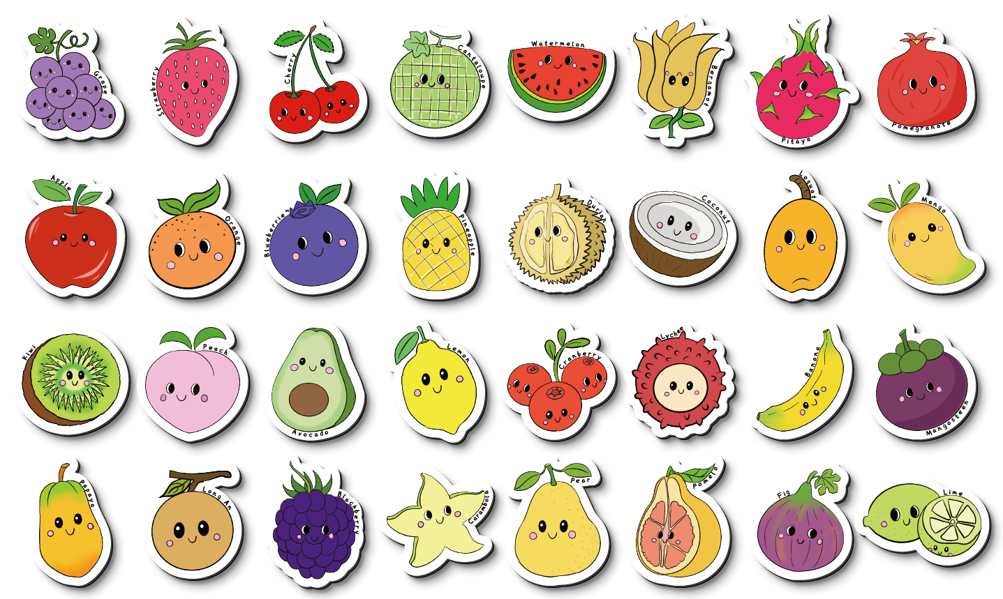 Fruit refrigerator magnet