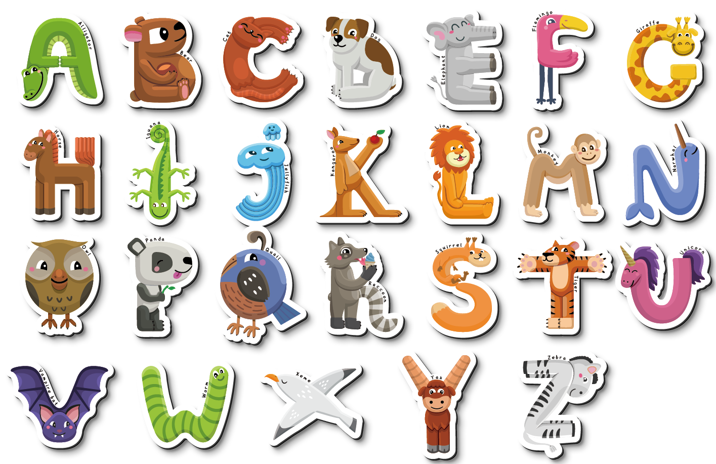 alphabet refrigerator magnet