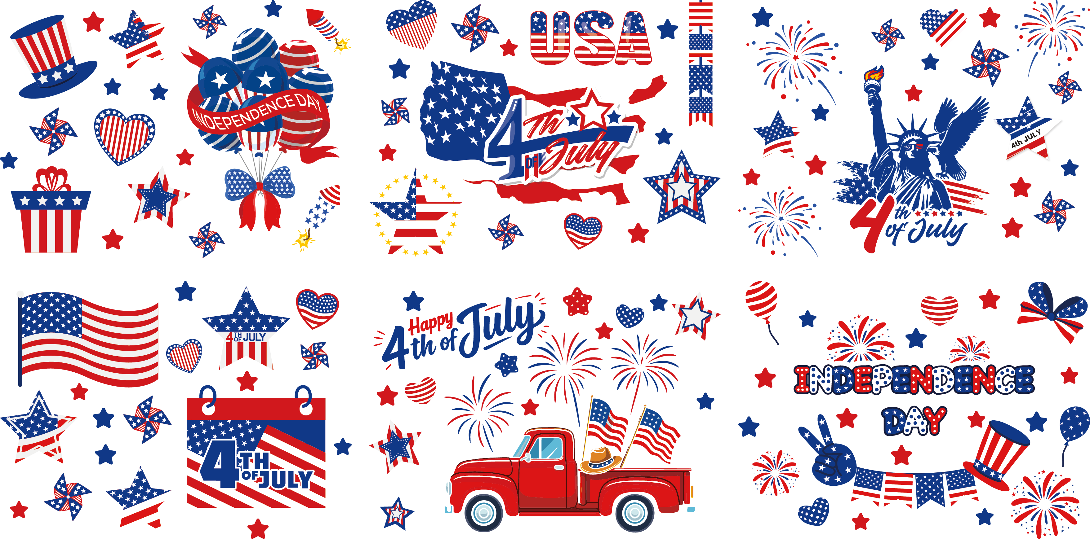 American Independence Day Stickers