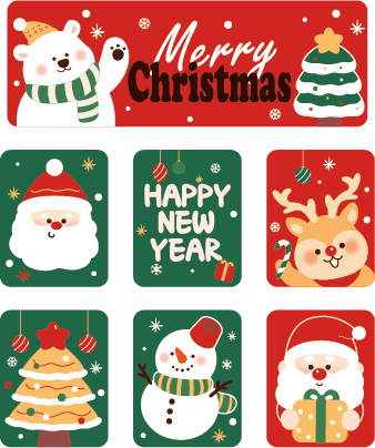 Christmas refrigerator magnet