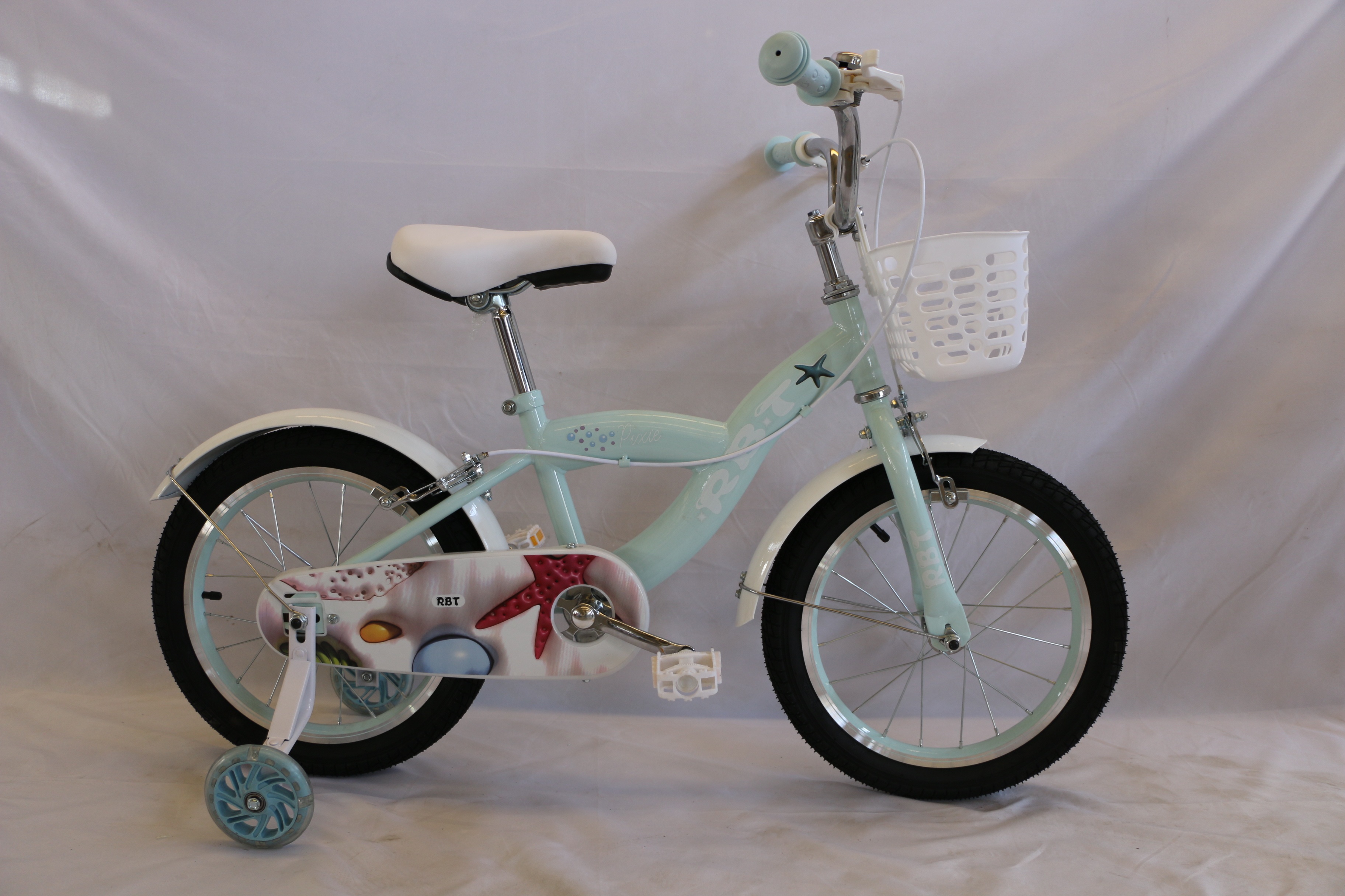 RBT Ocean Fantasy Princess Girls Bike with Flashing Training Wheels