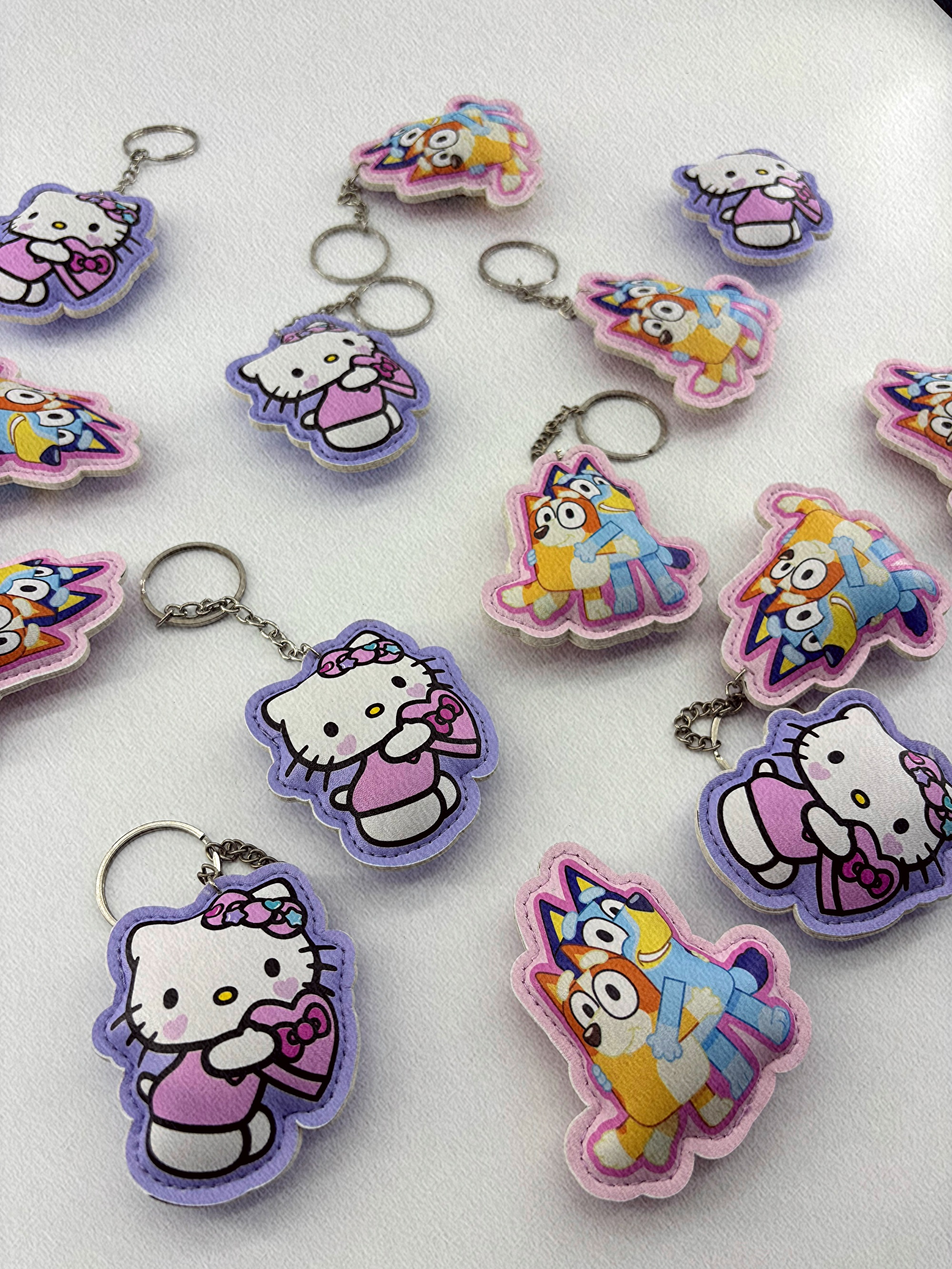 Cartoon Leather Keychain Pendant