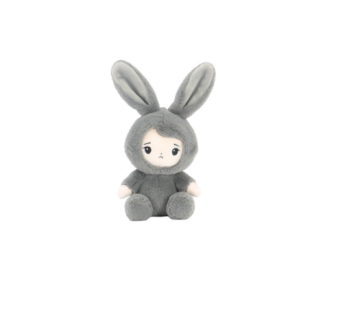 5" Rabbit Keychain-Gray
