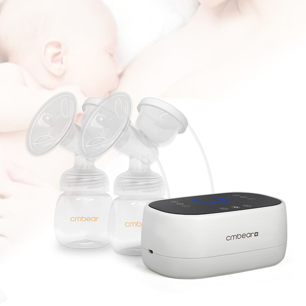 cmbear double pump electric breast pump breast pump high suction power bilateral