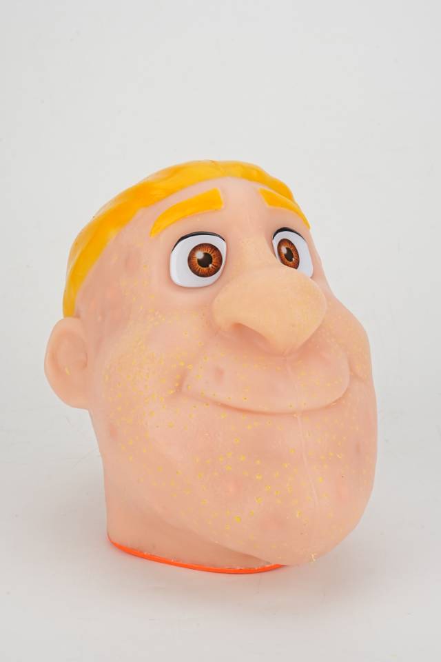 Cartoon character with a large head.