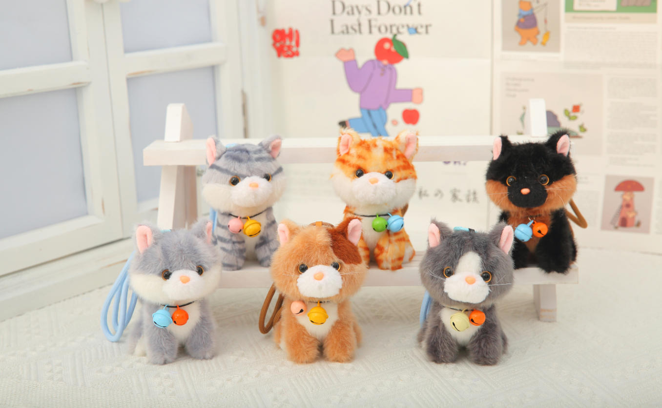 Cute cat plush keychain series.