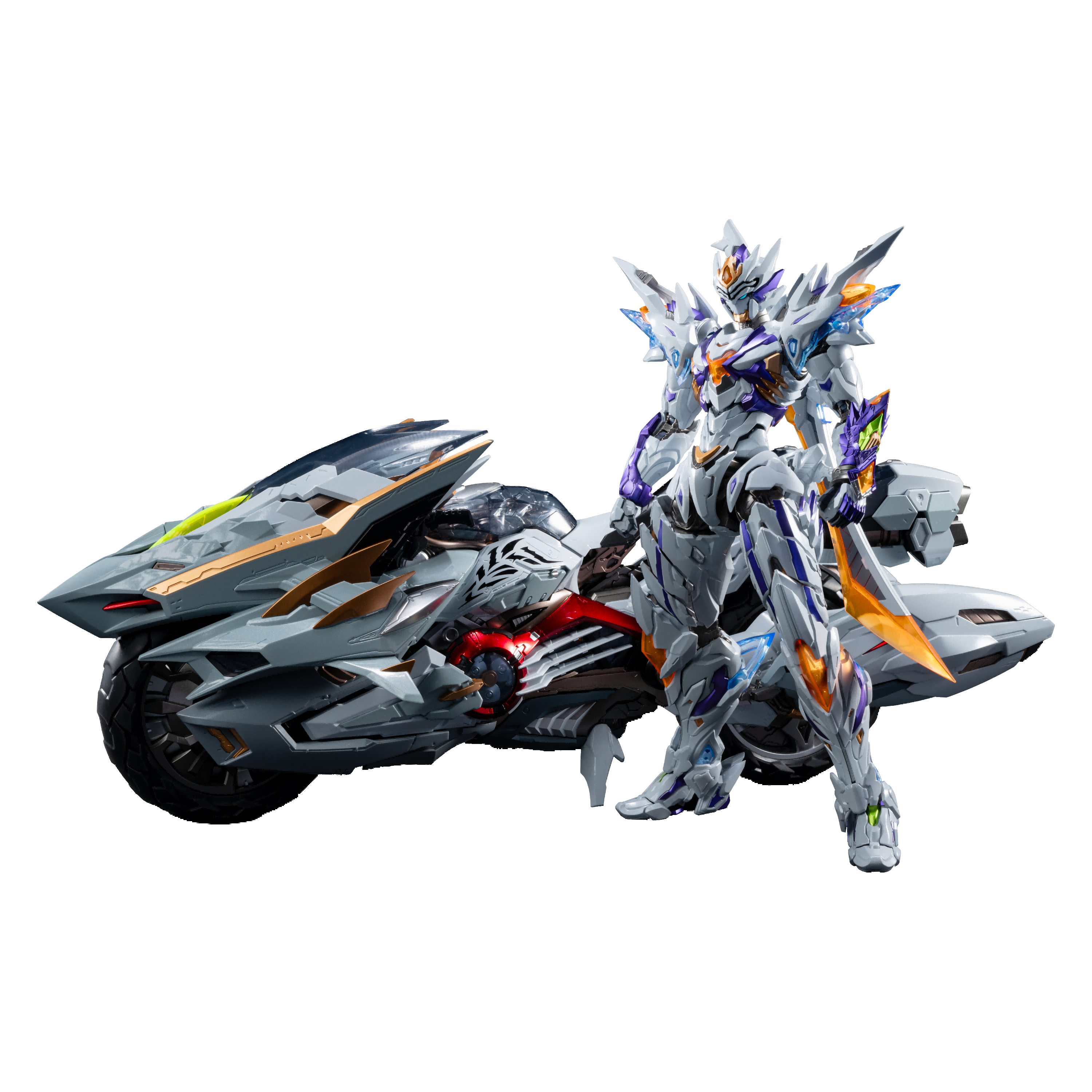 Die-cast Collectible White Tiger Shark Motorcycle Edition