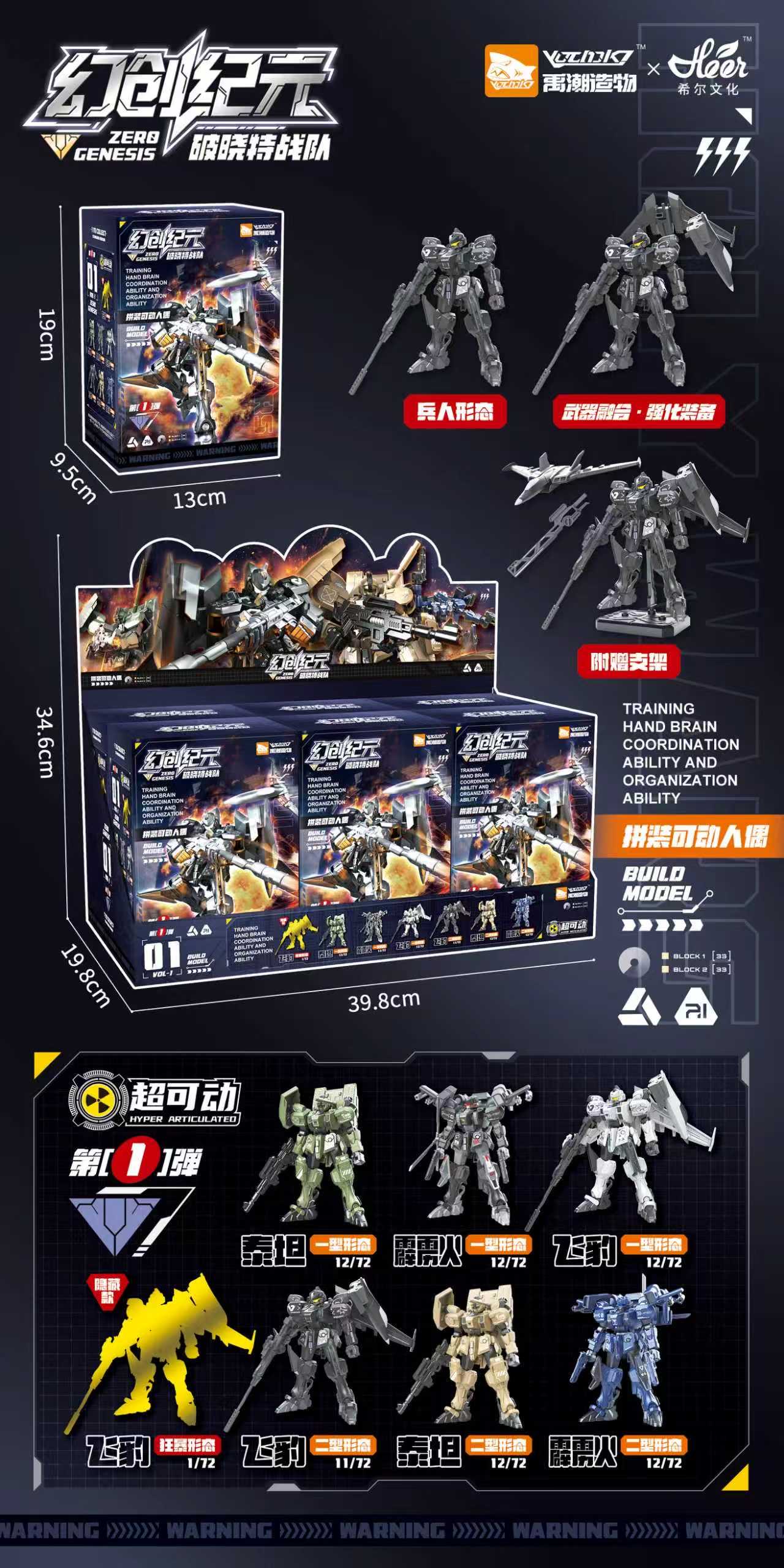 潮玩机甲拼装玩具盲盒