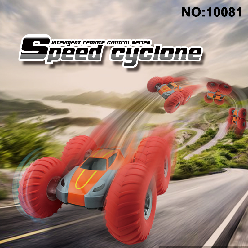 Jumping car with inflatable wheel