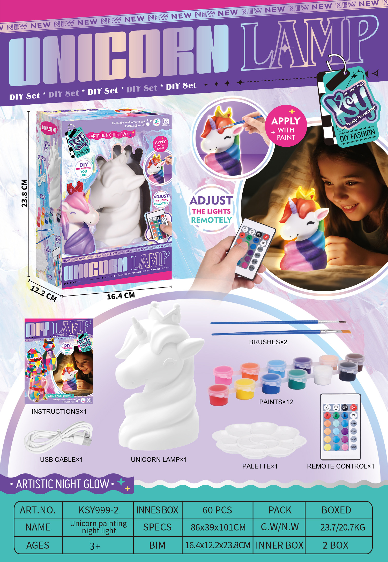 UNICORN PAINTING NIGHT LIGHT