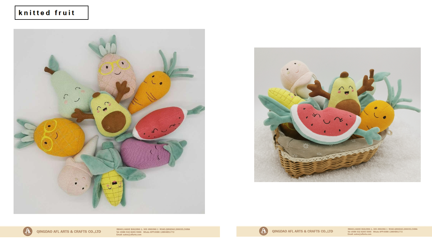 knitted fruit