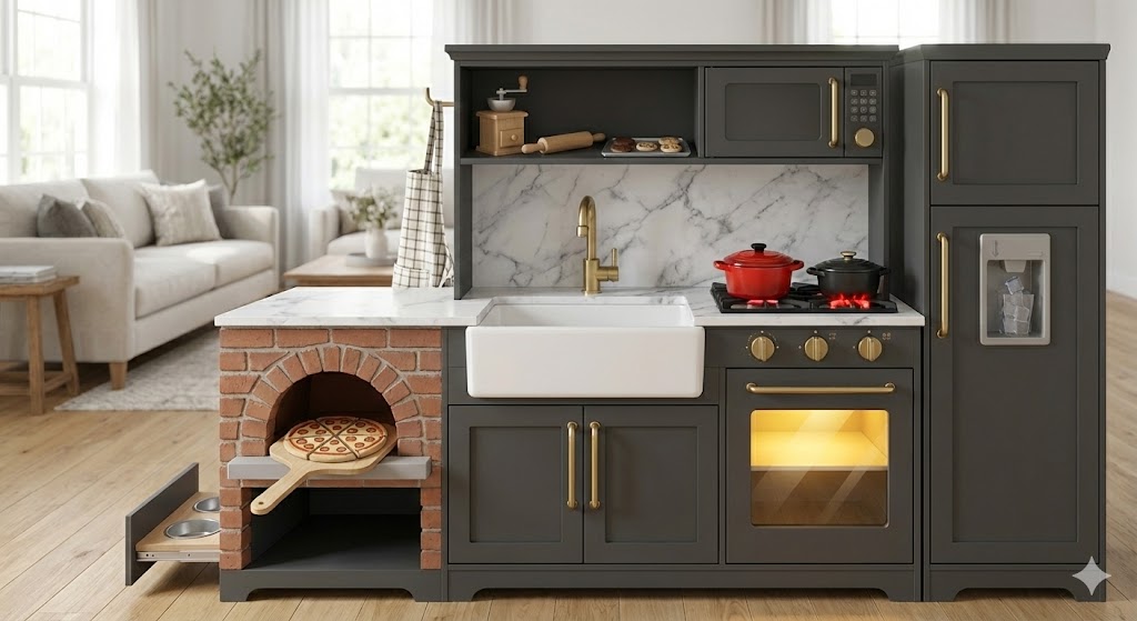 premium wooden play kitchen