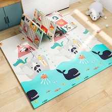Ocean Whale Double-sided Foldable XPE Baby Crawling Play Mat