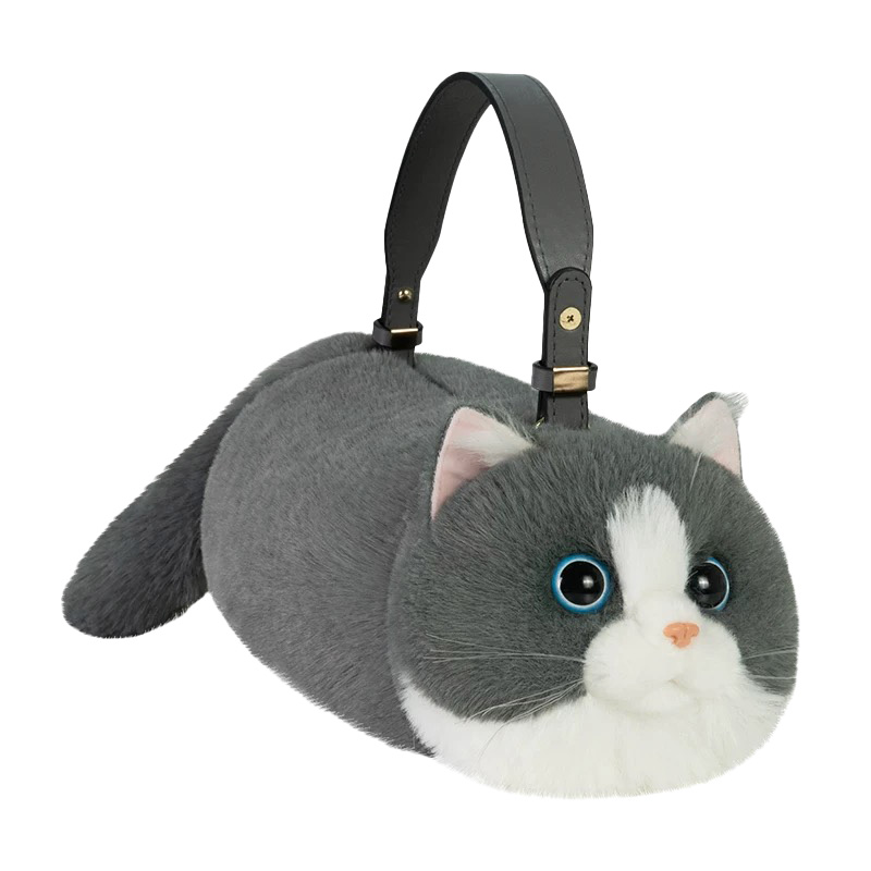 Simulation British Shorthair Blue Cat Handbag
