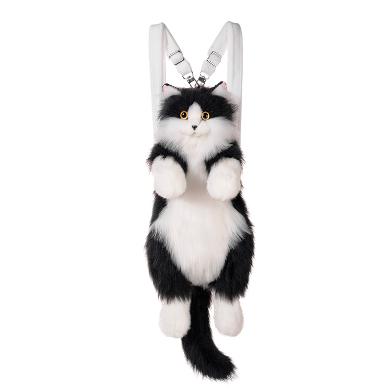 Simulation cow cat plush backpack