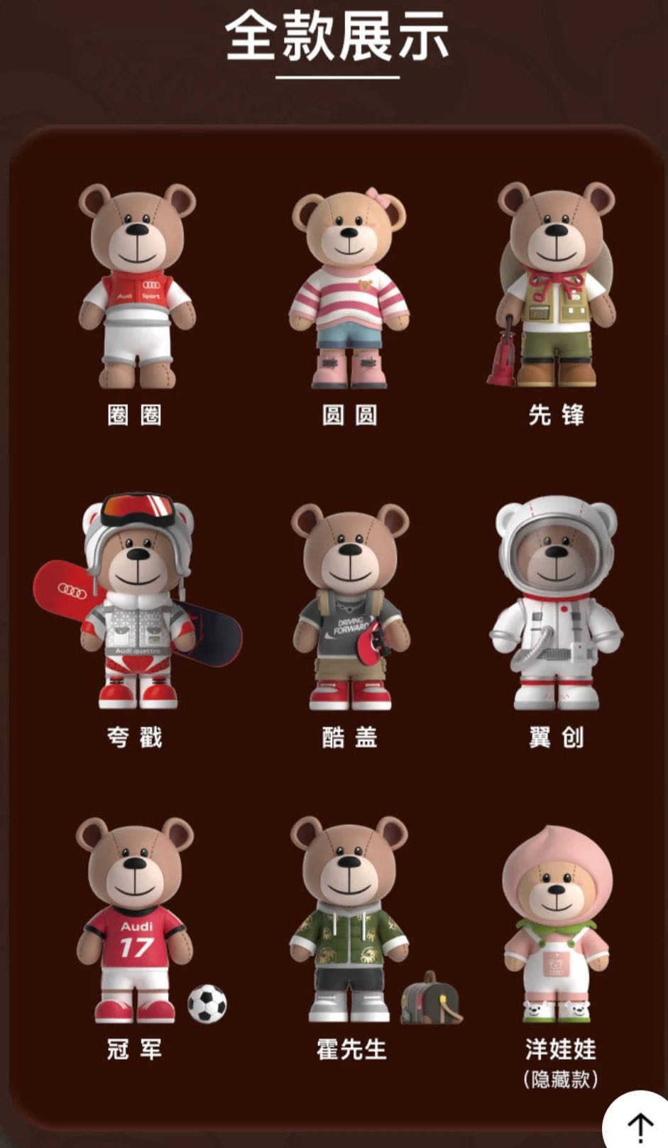Audi RINGS‘FAMILY 小熊盲盒