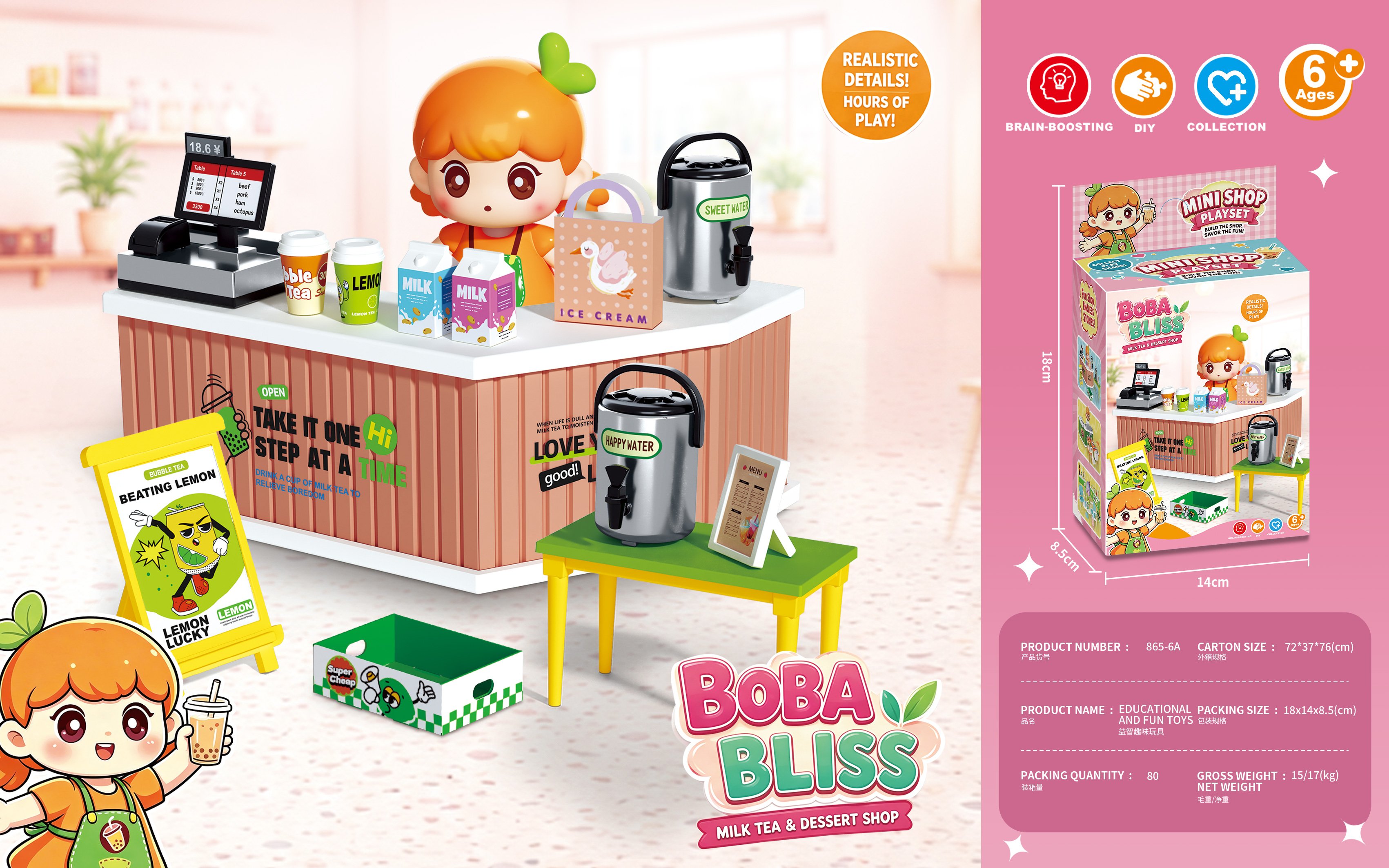 Mini milk tea and dessert shop