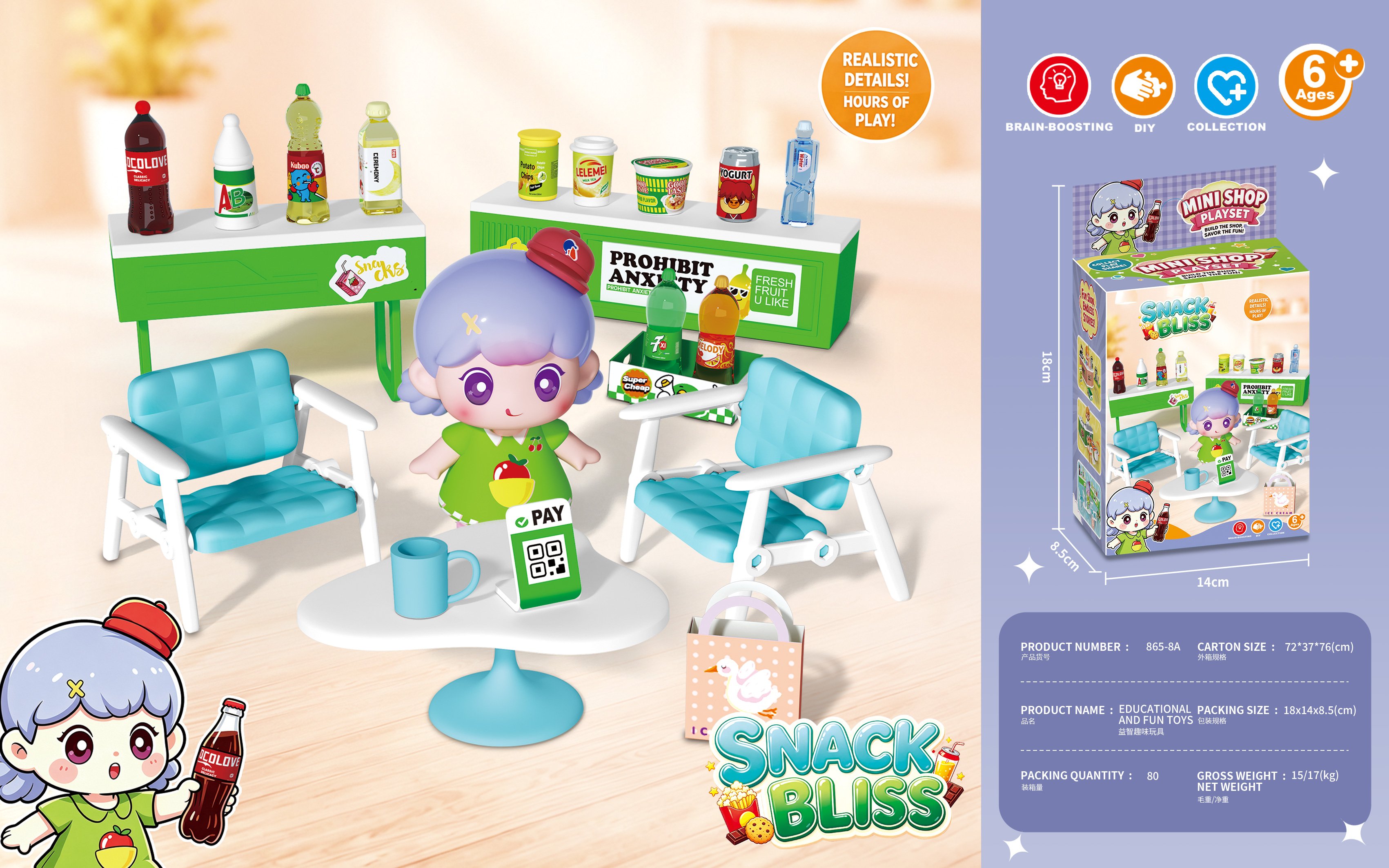 Mini snack shop play set