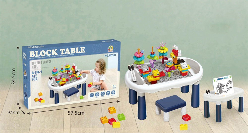 DIY educational blocks table flowerplay set