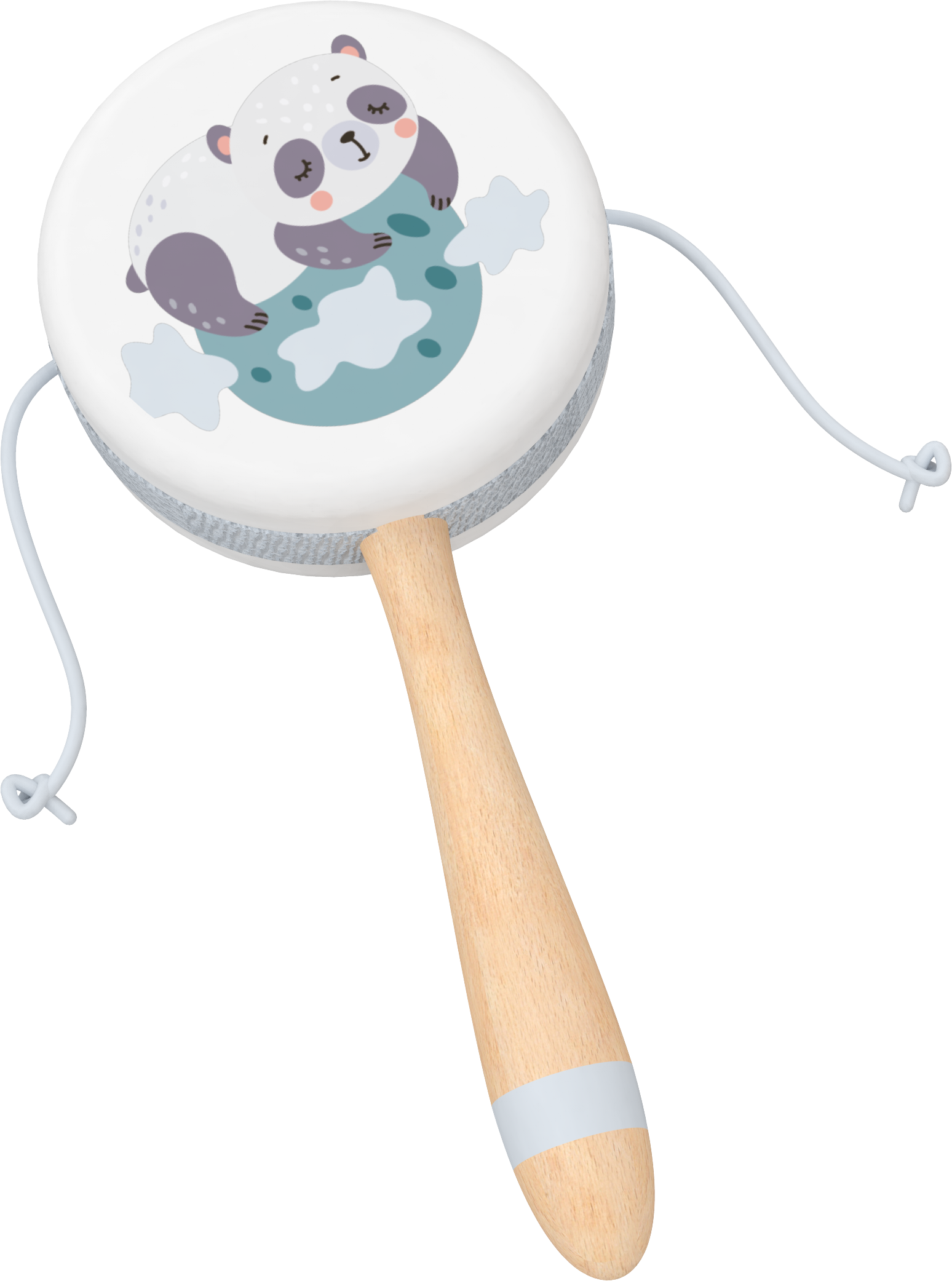 Wooden Panda Rattle-Drum
