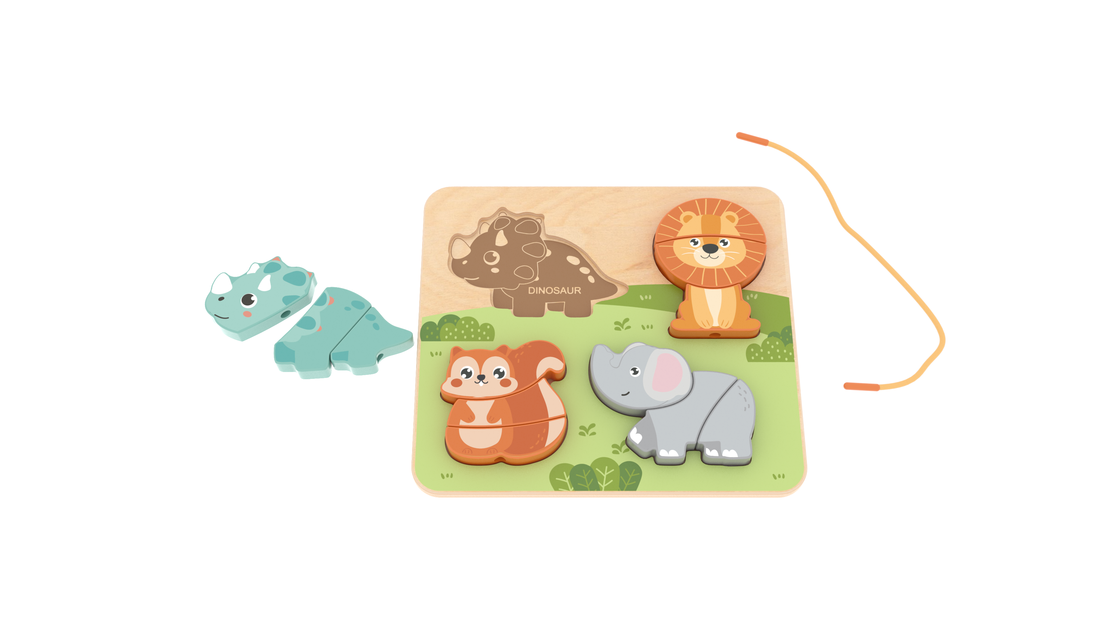 Wooden Forest Stringing Puzzle