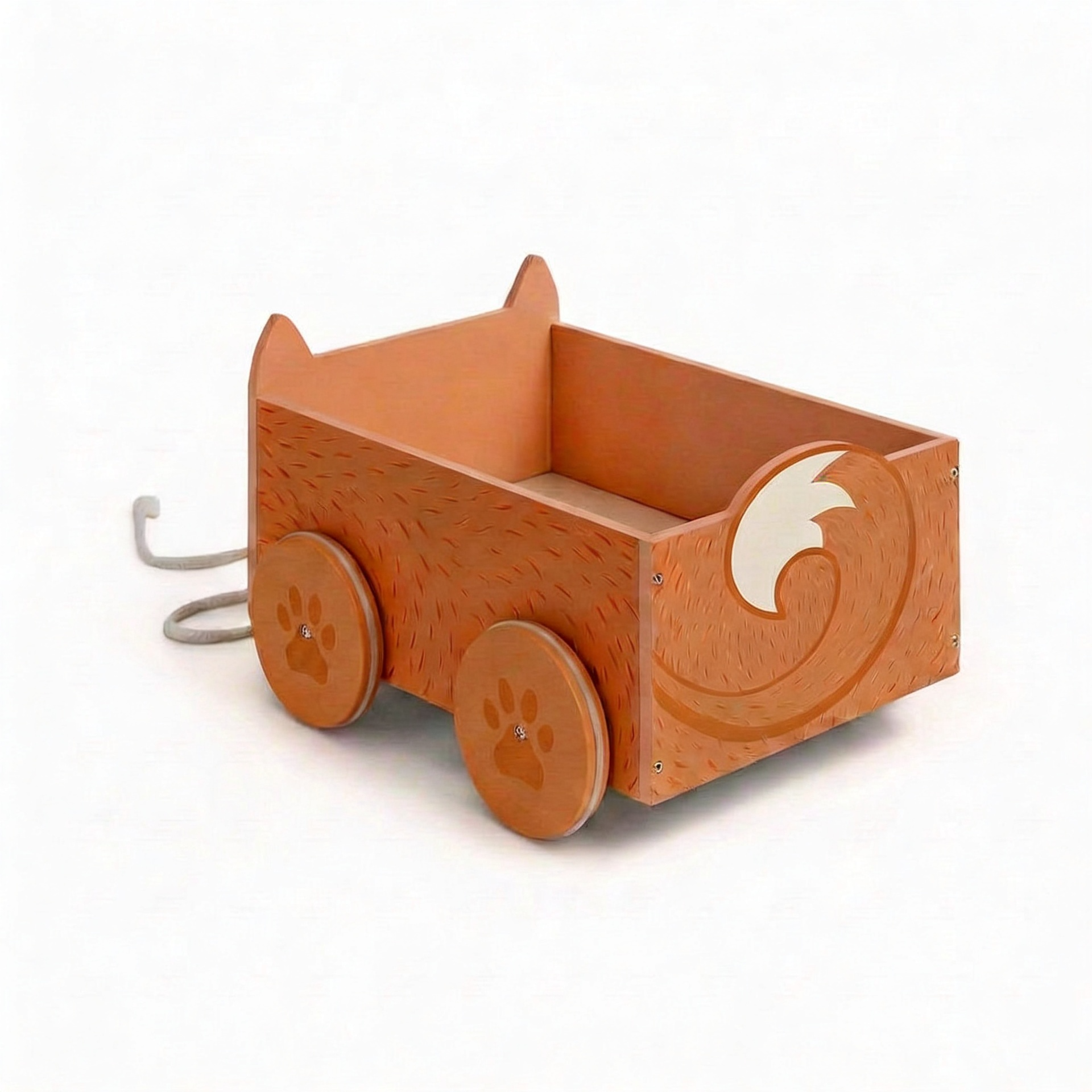Wooden FOX TOY BOX