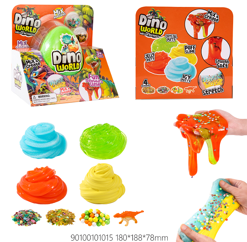 DINO WORLD-4 COLORS SLIME