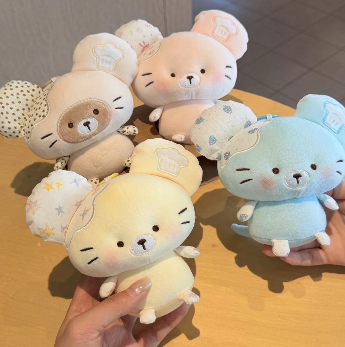 补丁萌小鼠玩偶挂件