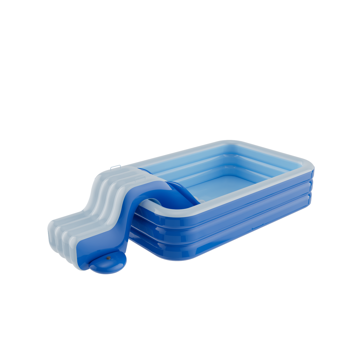 Blue‑White Square Inflatable Pool