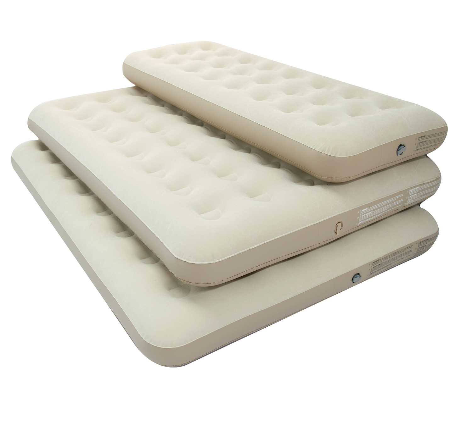 Porous Flocked Air Mattress, Brown‑Velvet Brown Base