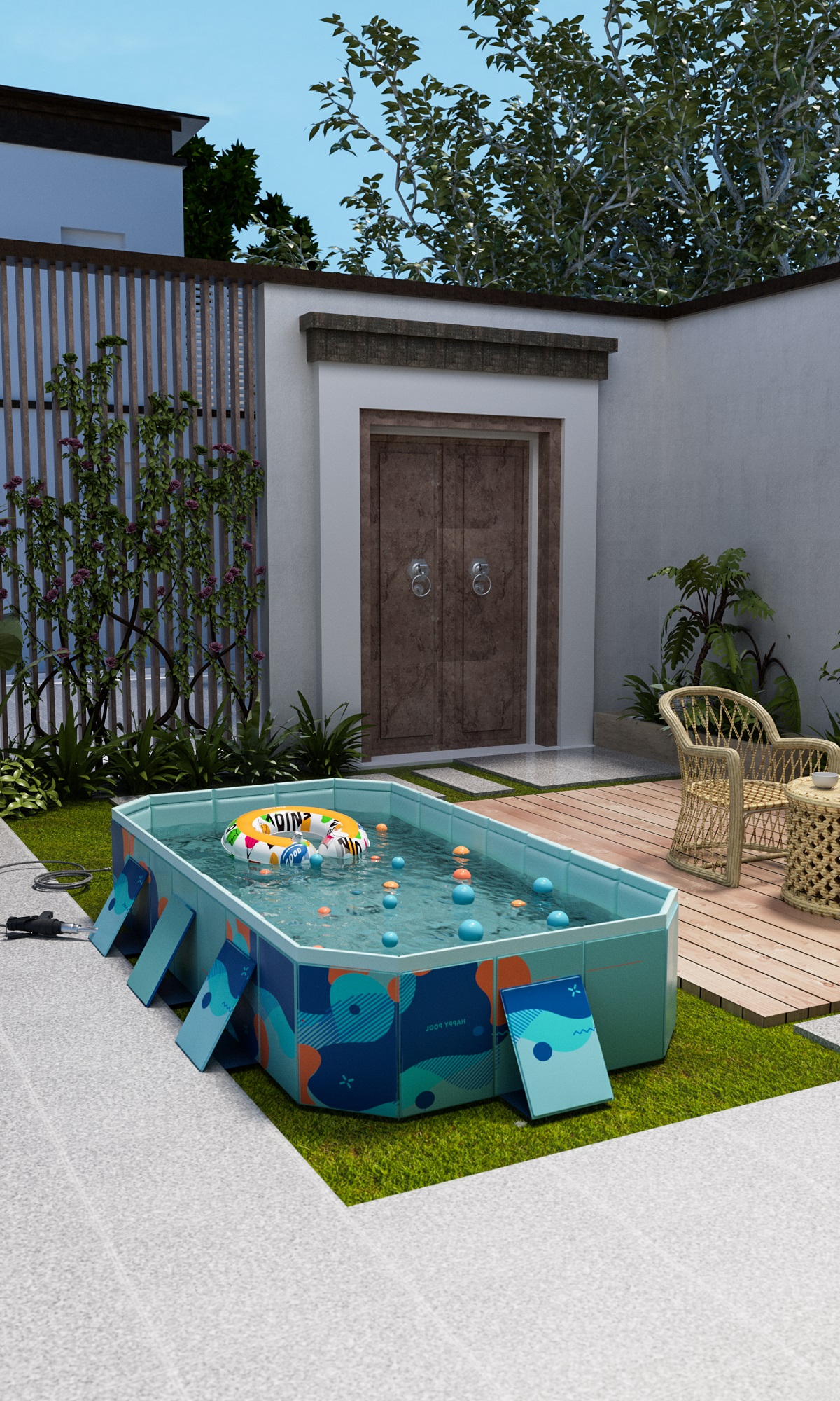 Board‑supported Non‑inflatable Pool