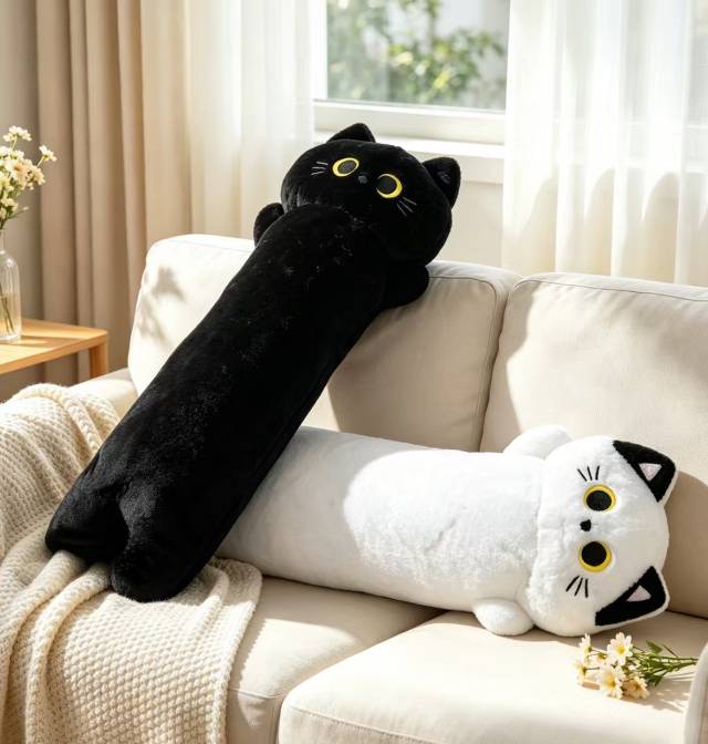 WOO-WOO-MEOW LONG SHAPED SLEEPING PILLOW
