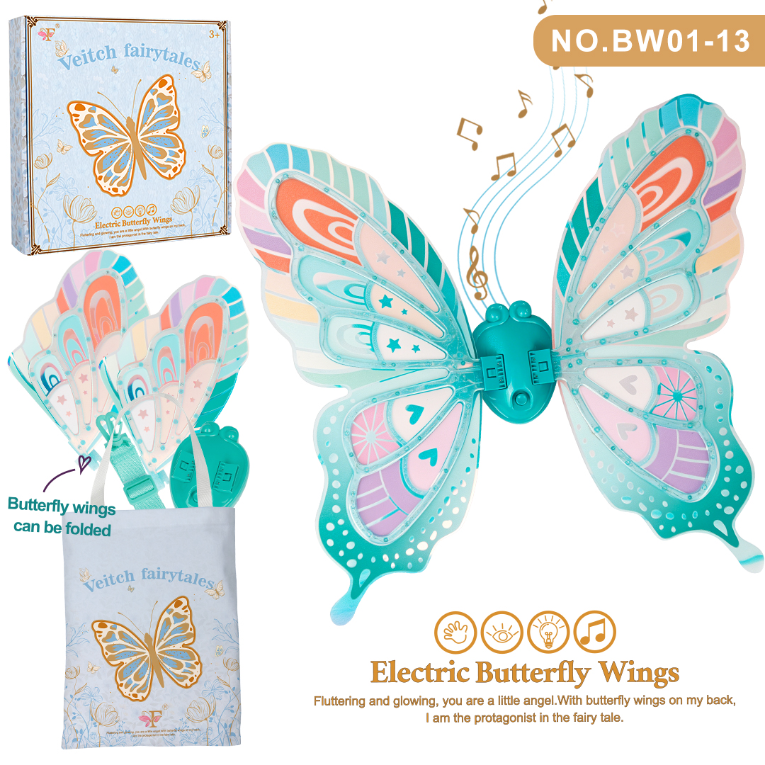 Electric luminous butterfly wings